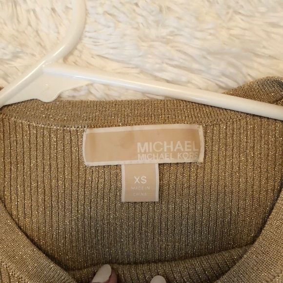 Michael Kors Metalic Gold Sweater - Picture 2 of 3
